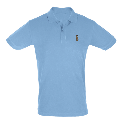 Polo Bameneli Sky Blue - coupe ajustée brodée
