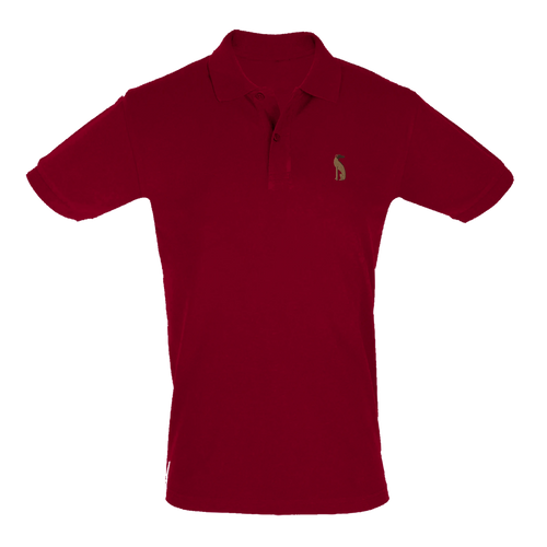 Polo Bameneli Burgundy - coupe ajustée brodée